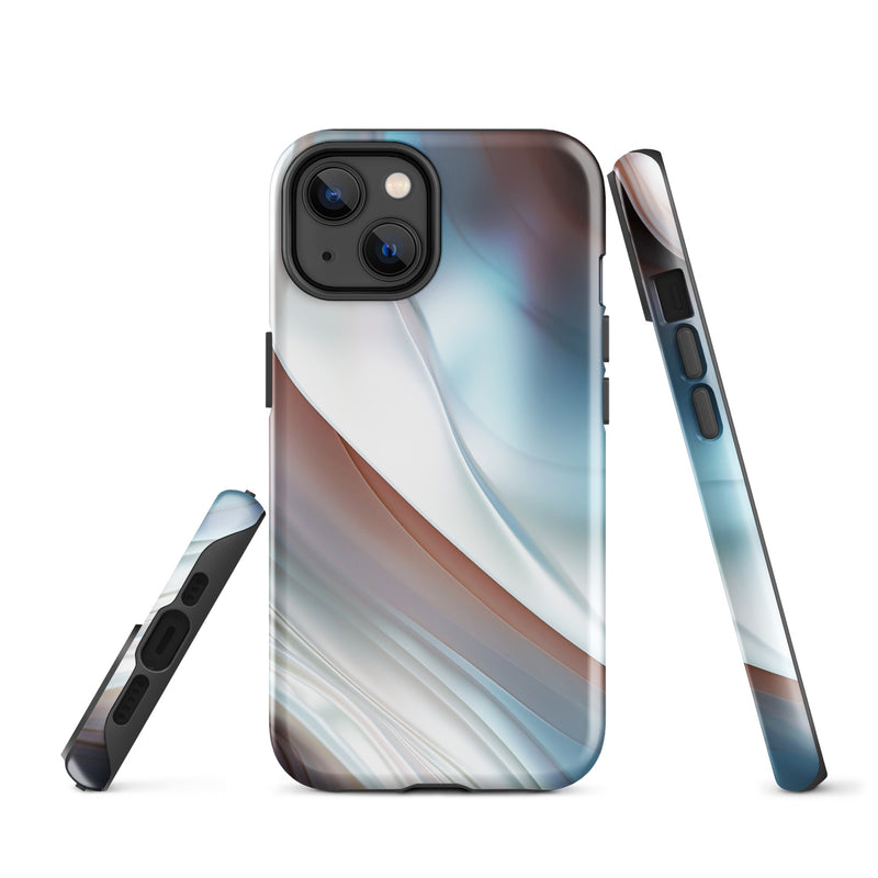 Load image into Gallery viewer, Pearl Blue iPhone Case Hardshell 3D Wrap Thermal CREATIVETECH