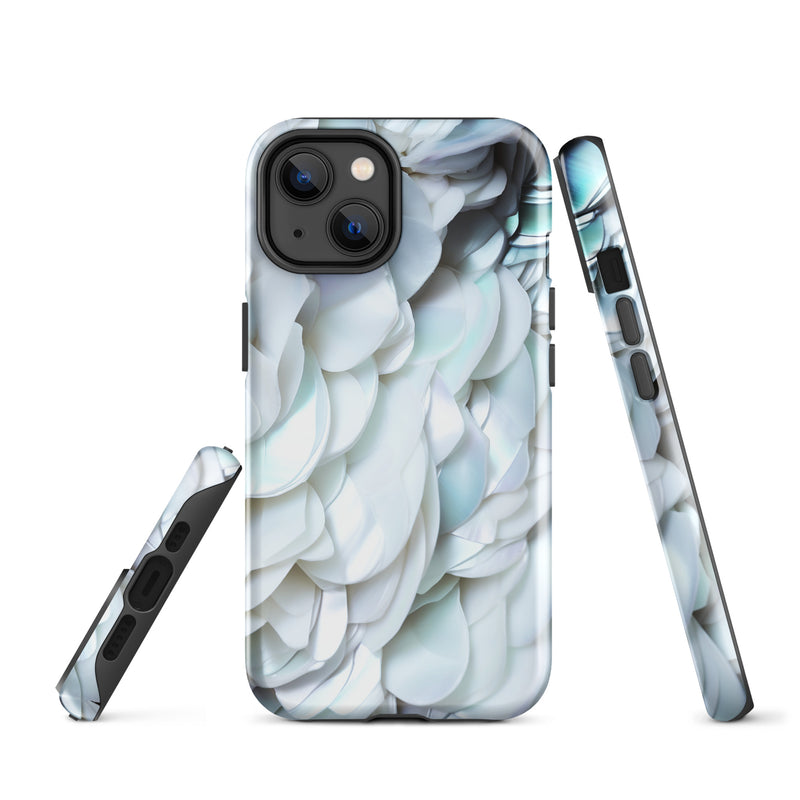 Load image into Gallery viewer, Tender White Pearl Shell iPhone Case Hardshell 3D Wrap Thermal CREATIVETECH