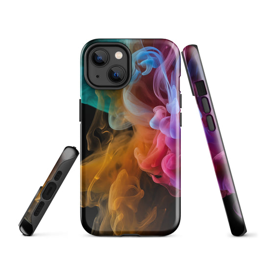 Colorful Dark Yellow Smoke iPhone Case Hardshell 3D Wrap Thermal CREATIVETECH