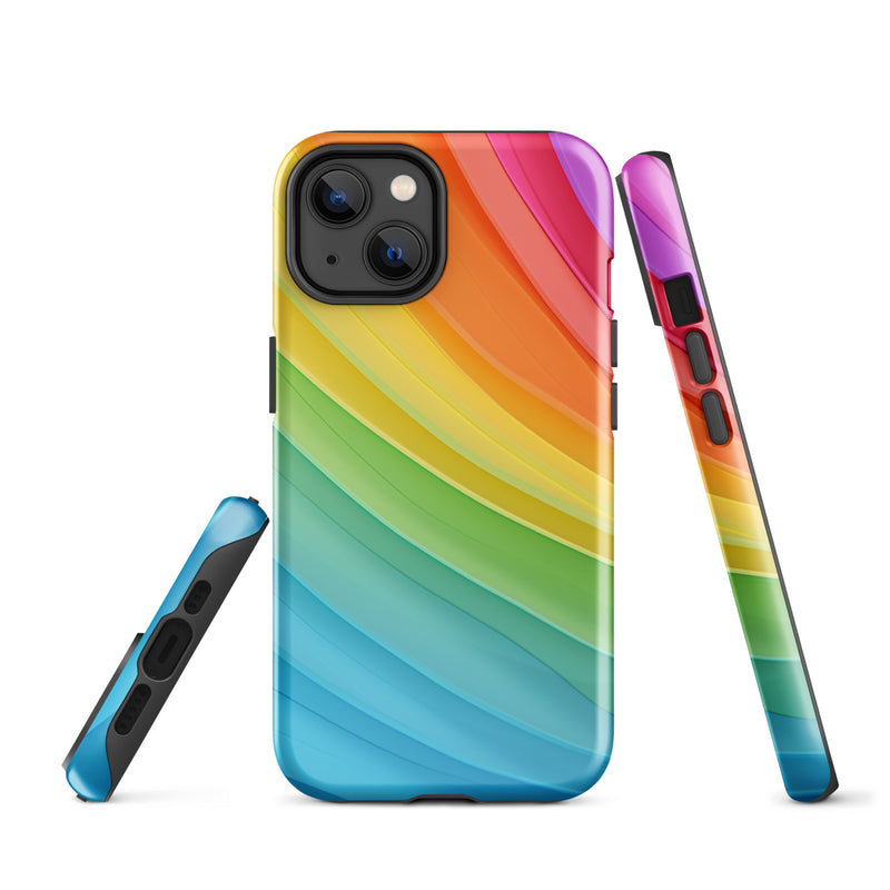 Load image into Gallery viewer, Pride Rainbow iPhone Case Hardshell 3D Wrap Thermal CREATIVETECH
