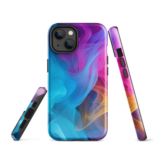 Blue Violet Smoke iPhone Case Hardshell 3D Wrap Thermal CREATIVETECH
