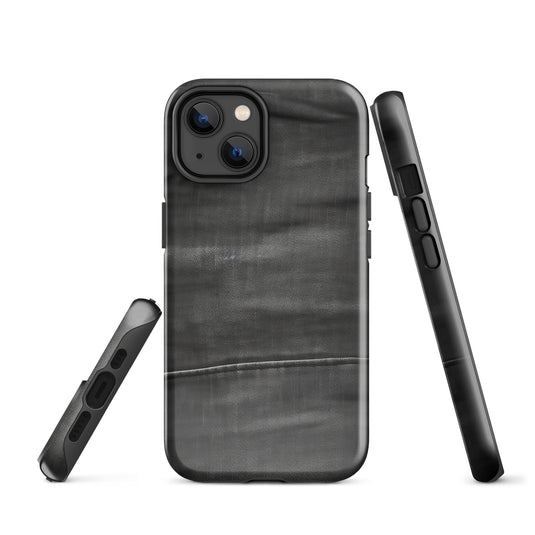 Dark Grey Denim Cloth iPhone Case Hardshell 3D Wrap Thermal CREATIVETECH