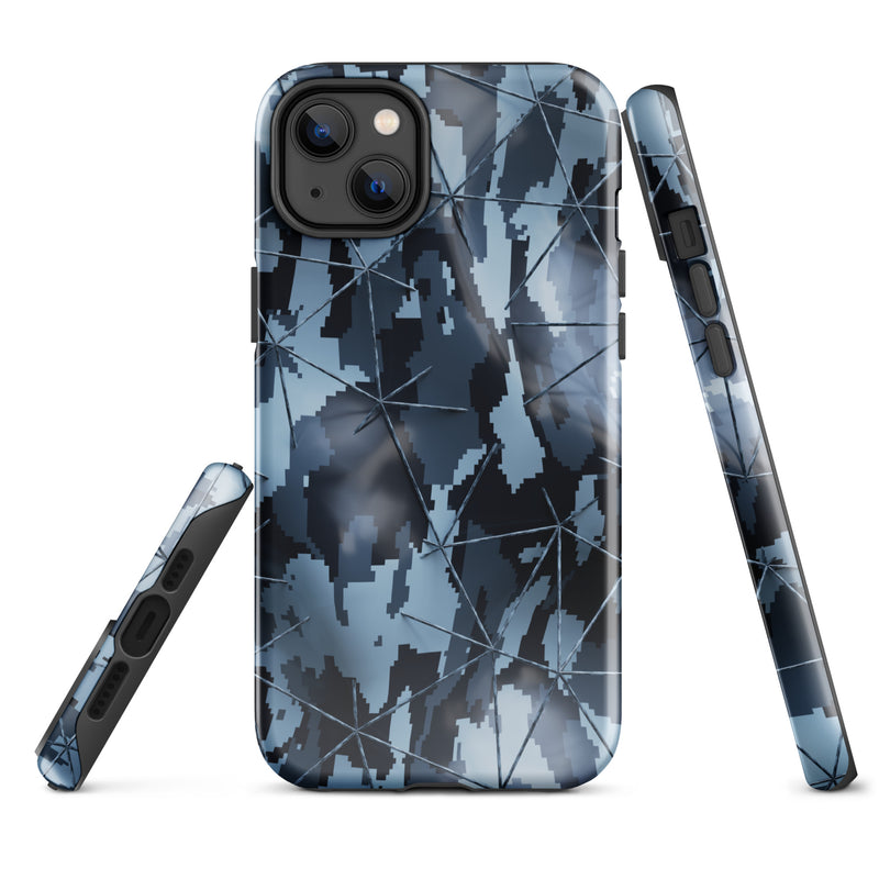 Load image into Gallery viewer, Dark Grey MIlitary Camouflage Tech Polygon iPhone Case Hardshell CREATIVETECH
