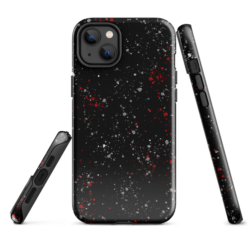 Load image into Gallery viewer, Painted Black Red White iPhone Case Hardshell 3D Wrap Thermal CREATIVETECH