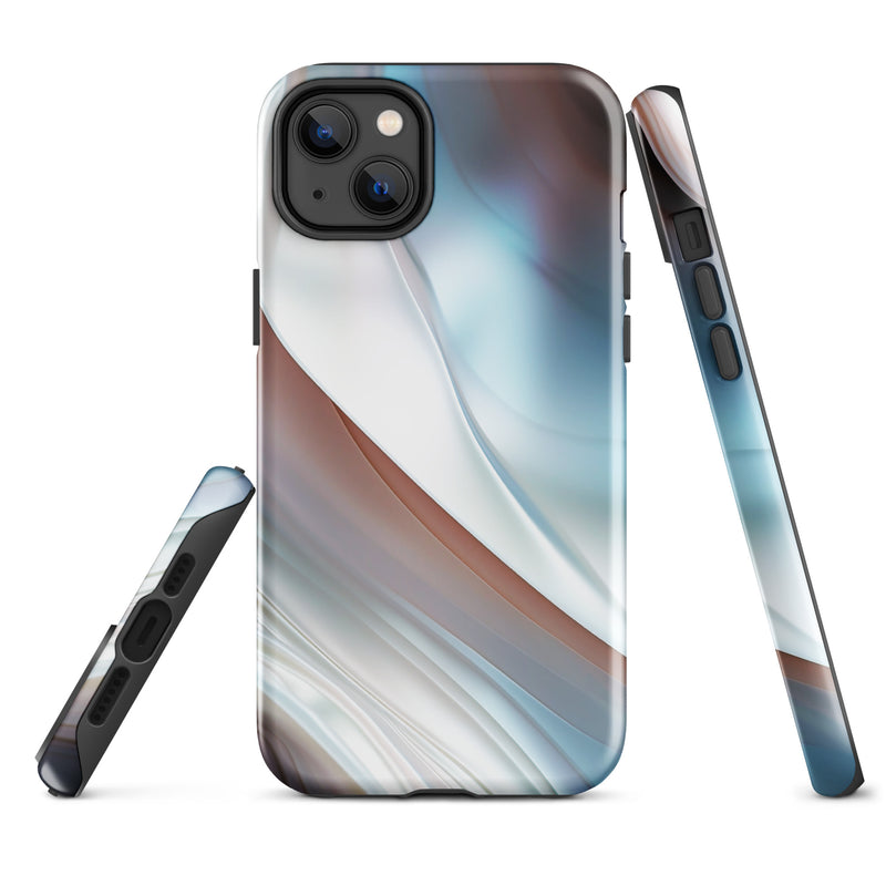 Load image into Gallery viewer, Pearl Blue iPhone Case Hardshell 3D Wrap Thermal CREATIVETECH