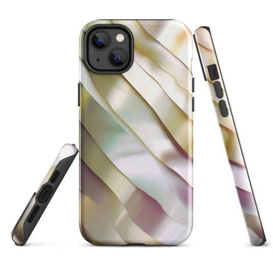 Soft Yellow Pink Pearl iPhone Case Hardshell 3D Wrap Thermal CREATIVETECH
