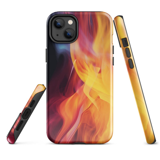 Orange Yellow Fire iPhone Case Hardshell 3D Wrap Thermal CREATIVETECH