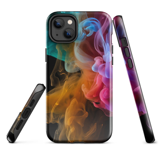 Colorful Dark Yellow Smoke iPhone Case Hardshell 3D Wrap Thermal CREATIVETECH