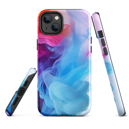 Light Blue Smoke iPhone Case Hardshell 3D Wrap Thermal CREATIVETECH