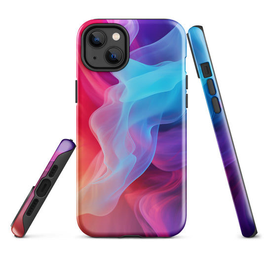 Purple Red Blue Smoke iPhone Case Hardshell 3D Wrap Thermal CREATIVETECH