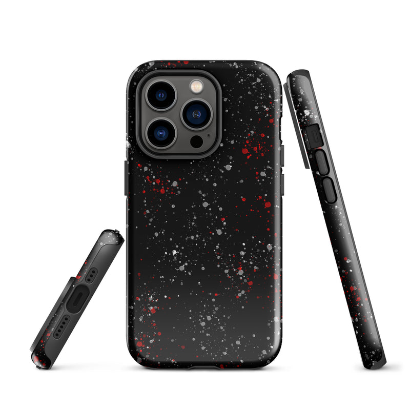 Load image into Gallery viewer, Painted Black Red White iPhone Case Hardshell 3D Wrap Thermal CREATIVETECH