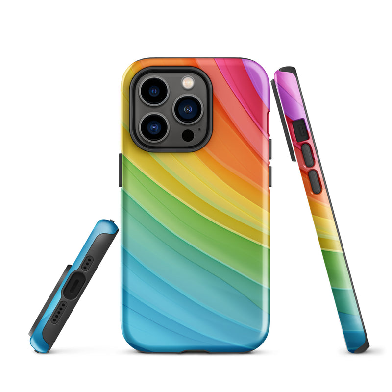 Load image into Gallery viewer, Pride Rainbow iPhone Case Hardshell 3D Wrap Thermal CREATIVETECH
