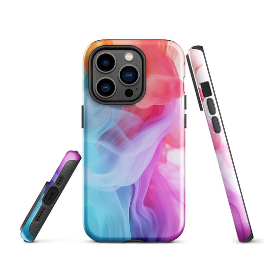 Blue Purple Smoke iPhone Case Hardshell 3D Wrap Thermal CREATIVETECH