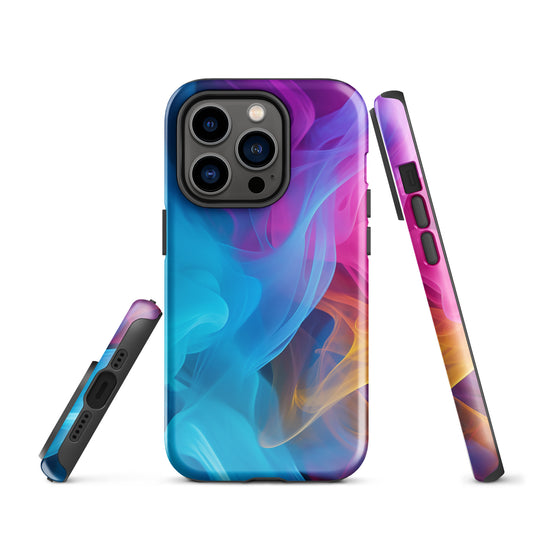 Blue Violet Smoke iPhone Case Hardshell 3D Wrap Thermal CREATIVETECH