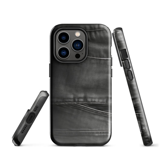 Dark Grey Denim Pocket iPhone Case Hardshell 3D Wrap Thermal CREATIVETECH