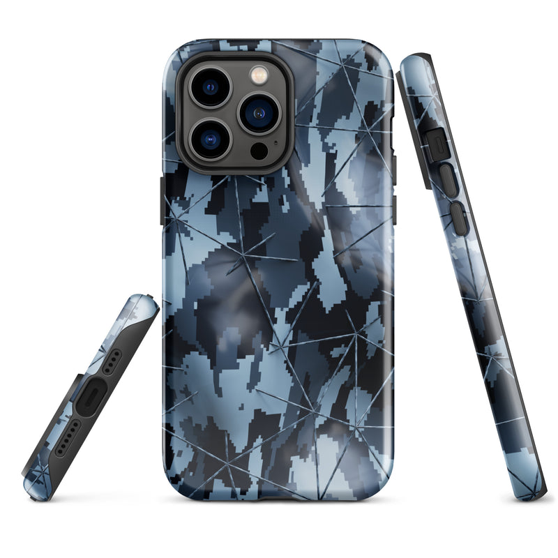 Load image into Gallery viewer, Dark Grey MIlitary Camouflage Tech Polygon iPhone Case Hardshell CREATIVETECH