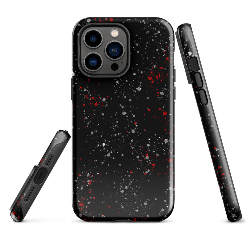 Load image into Gallery viewer, Painted Black Red White iPhone Case Hardshell 3D Wrap Thermal CREATIVETECH