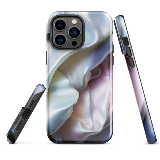 Tender Pink Blue Pearl iPhone Case Hardshell 3D Wrap Thermal CREATIVETECH