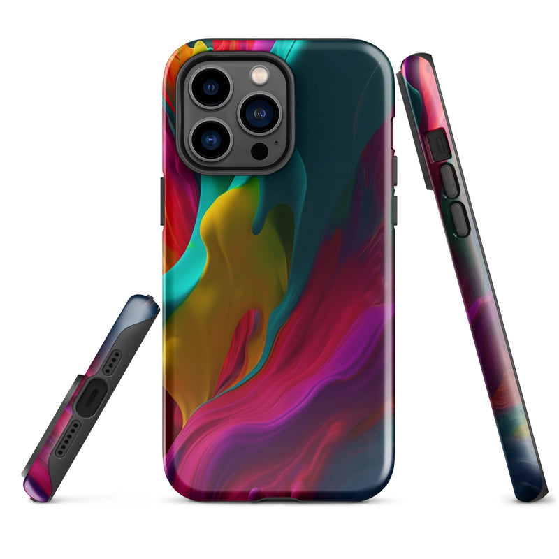 Load image into Gallery viewer, Red Purple Yellow Green Pride iPhone Case Hardshell 3D Wrap Thermal CREATIVETECH