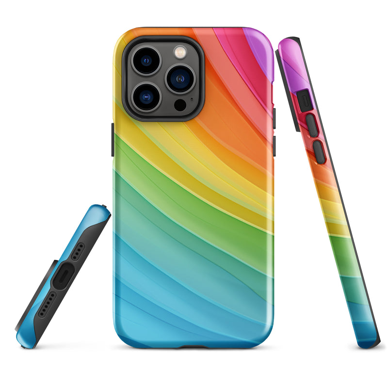 Load image into Gallery viewer, Pride Rainbow iPhone Case Hardshell 3D Wrap Thermal CREATIVETECH