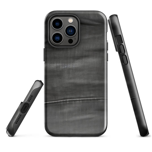 Dark Grey Denim Cloth iPhone Case Hardshell 3D Wrap Thermal CREATIVETECH