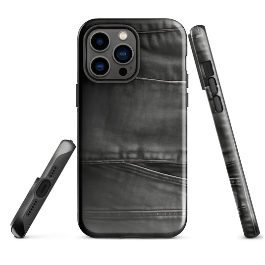 Dark Grey Denim Pocket iPhone Case Hardshell 3D Wrap Thermal CREATIVETECH