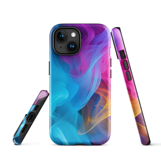 Blue Violet Smoke iPhone Case Hardshell 3D Wrap Thermal CREATIVETECH