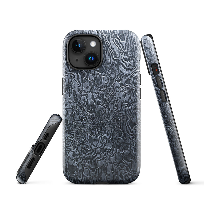 Load image into Gallery viewer, Damascus Steel iPhone Case Hardshell 3D Wrap  Thermal CREATIVETECH