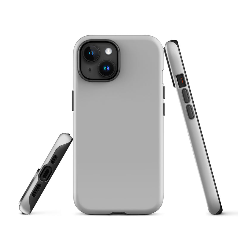Load image into Gallery viewer, Silver Grey iPhone Case Hardshell 3D Wrap Thermal Plain Color CREATIVETECH