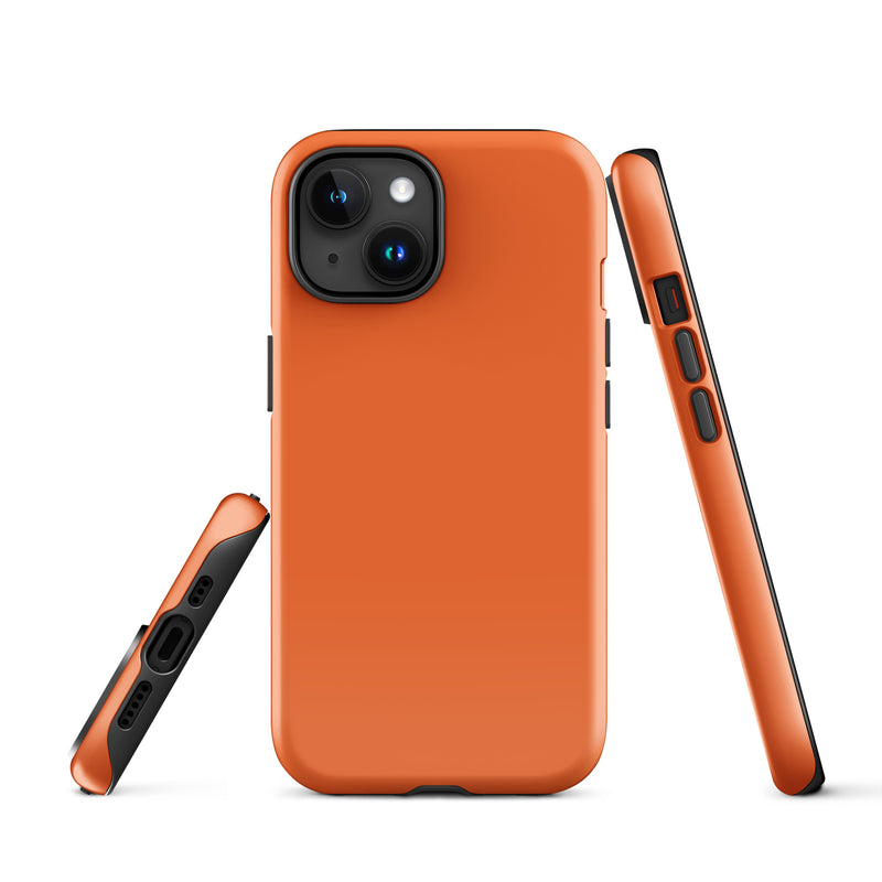 Load image into Gallery viewer, Orange iPhone Case Hardshell 3D Wrap Thermal Plain Color CREATIVETECH
