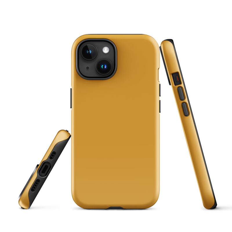 Load image into Gallery viewer, Buttercup Yellow Orange iPhone Case Hardshell 3D Wrap Thermal Plain Color CREATIVETECH