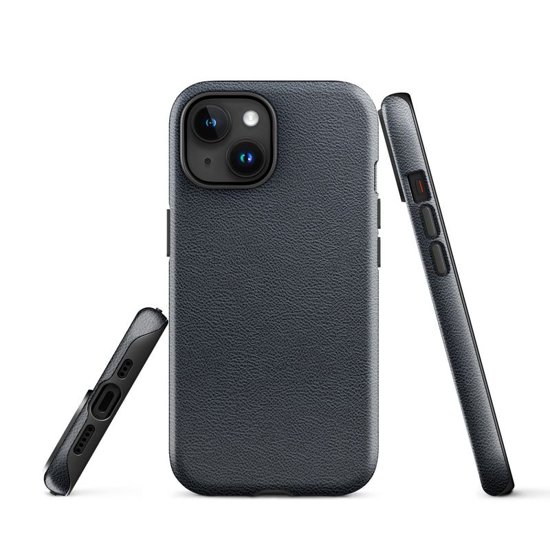 Load image into Gallery viewer, Black Leather iPhone Case Hardshell 3D Wrap Thermal CREATIVETECH