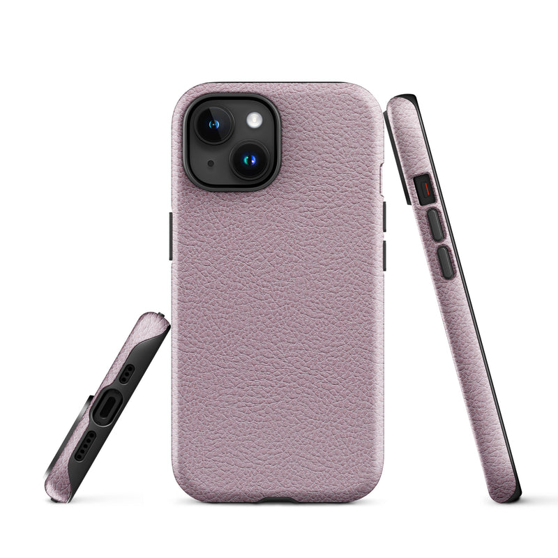 Load image into Gallery viewer, Ash Pink Leather iPhone Case Hardshell 3D Wrap Thermal CREATIVETECH