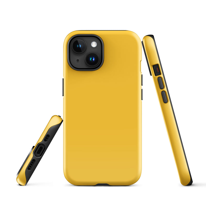 Load image into Gallery viewer, Yellow iPhone Case Hardshell 3D Wrap Thermal Plain Color CREATIVETECH