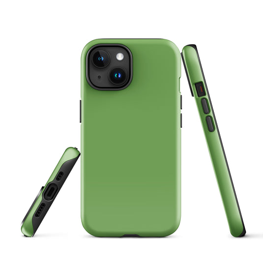 Green iPhone Case Hardshell 3D Wrap Thermal Plain Color CREATIVETECH