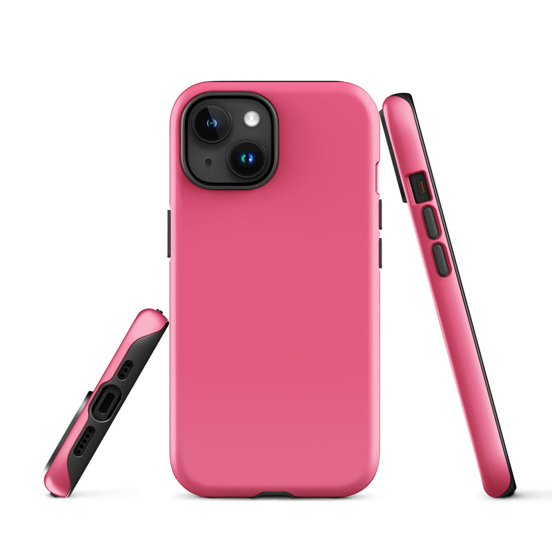 Load image into Gallery viewer, Brink Pink iPhone Case Hardshell 3D Wrap Thermal Plain Color CREATIVETECH
