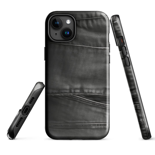Dark Grey Denim Pocket iPhone Case Hardshell 3D Wrap Thermal CREATIVETECH