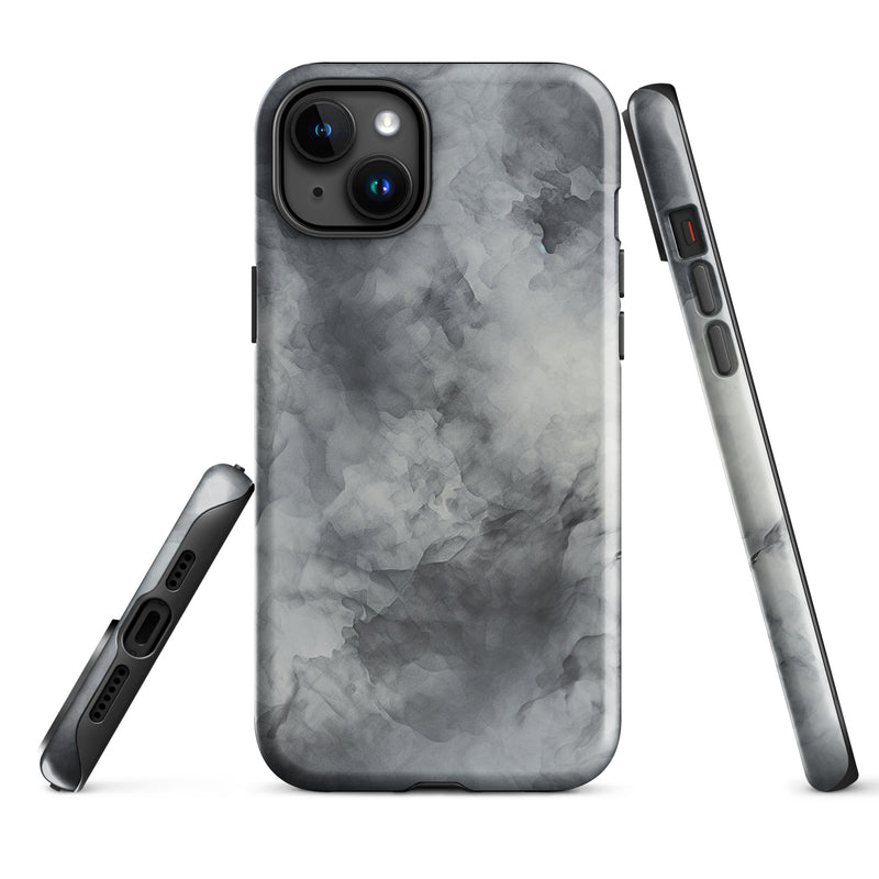 Load image into Gallery viewer, Two Tone Stone Wash Abstract Grey iPhone Case Hardshell 3D Wrap Thermal CREATIVETECH
