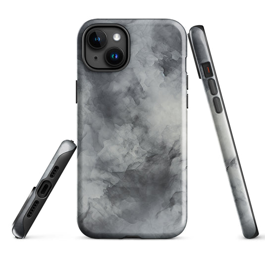 Two Tone Stone Wash Abstract Grey iPhone Case Hardshell 3D Wrap Thermal CREATIVETECH
