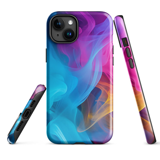 Blue Violet Smoke iPhone Case Hardshell 3D Wrap Thermal CREATIVETECH