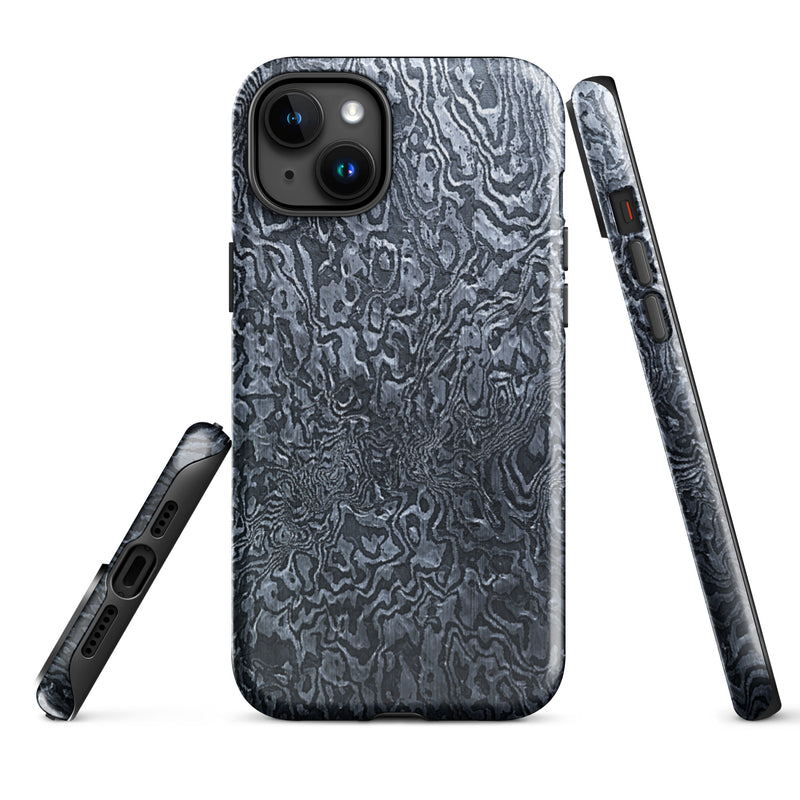 Load image into Gallery viewer, Damascus Steel iPhone Case Hardshell 3D Wrap  Thermal CREATIVETECH
