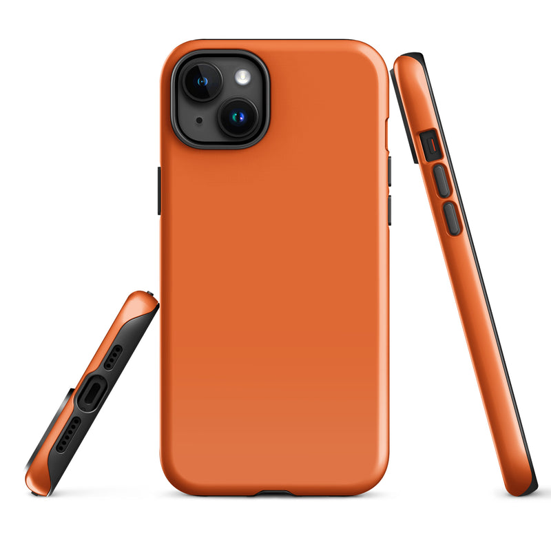 Load image into Gallery viewer, Orange iPhone Case Hardshell 3D Wrap Thermal Plain Color CREATIVETECH
