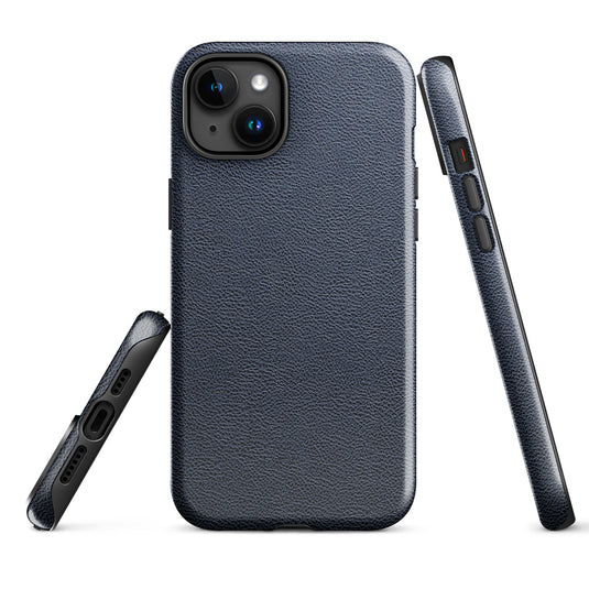 Deep Blue Leather iPhone Case Hardshell 3D Wrap Thermal CREATIVETECH