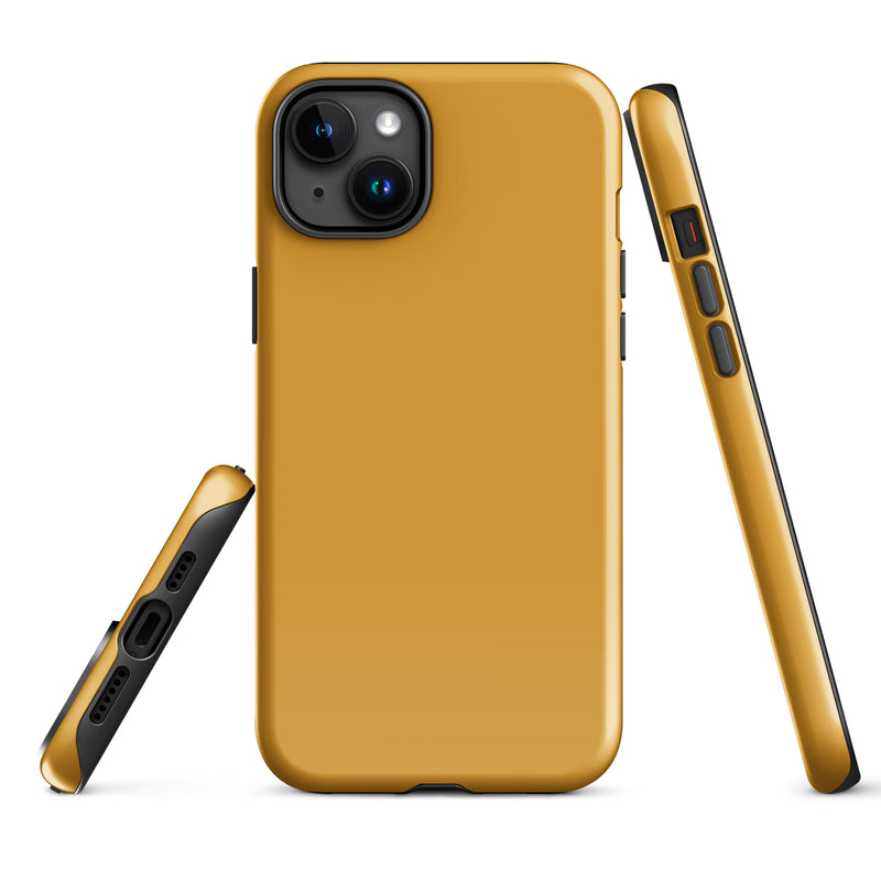 Load image into Gallery viewer, Buttercup Yellow Orange iPhone Case Hardshell 3D Wrap Thermal Plain Color CREATIVETECH
