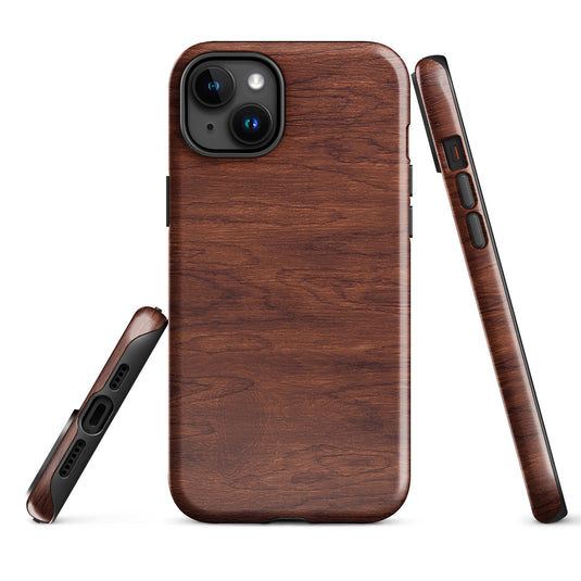 Brown Wood iPhone Case Hardshell 3D Wrap Thermal CREATIVETECH