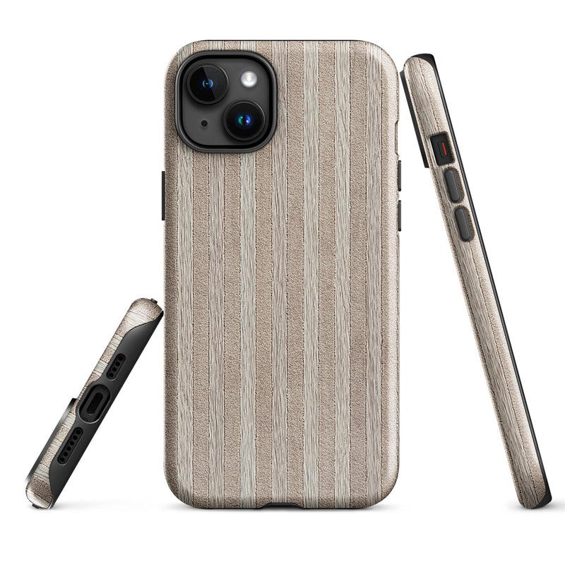 Load image into Gallery viewer, Light Striped Wood iPhone Case Hardshell 3D Wrap Thermal CREATIVETECH