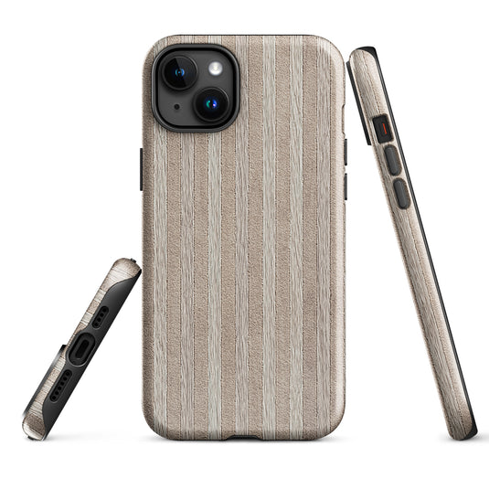 Light Striped Wood iPhone Case Hardshell 3D Wrap Thermal CREATIVETECH