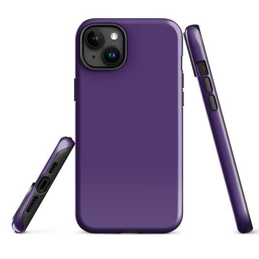 Purple iPhone Case Hardshell 3D Wrap Thermal Plain Color CREATIVETECH