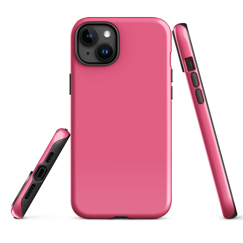 Load image into Gallery viewer, Brink Pink iPhone Case Hardshell 3D Wrap Thermal Plain Color CREATIVETECH
