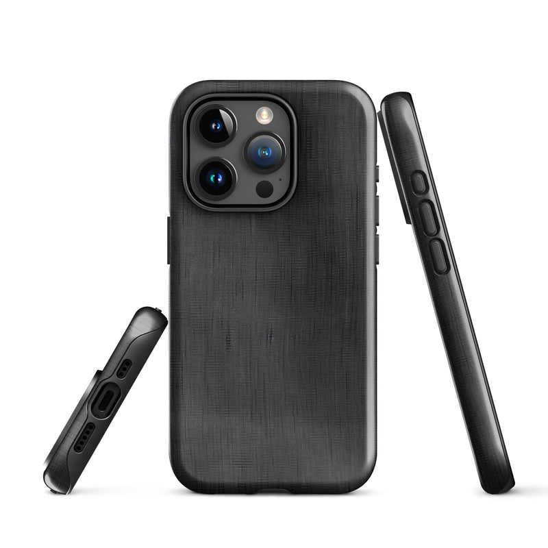 Load image into Gallery viewer, Classic Denim Dark Grey iPhone Case Hardshell 3D Wrap Thermal CREATIVETECH